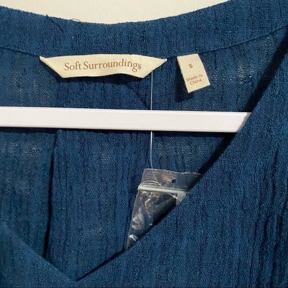 Soft Surroundings Topanga Top in Deep Blue Sea, New With out Tags - Picture 6 of 7